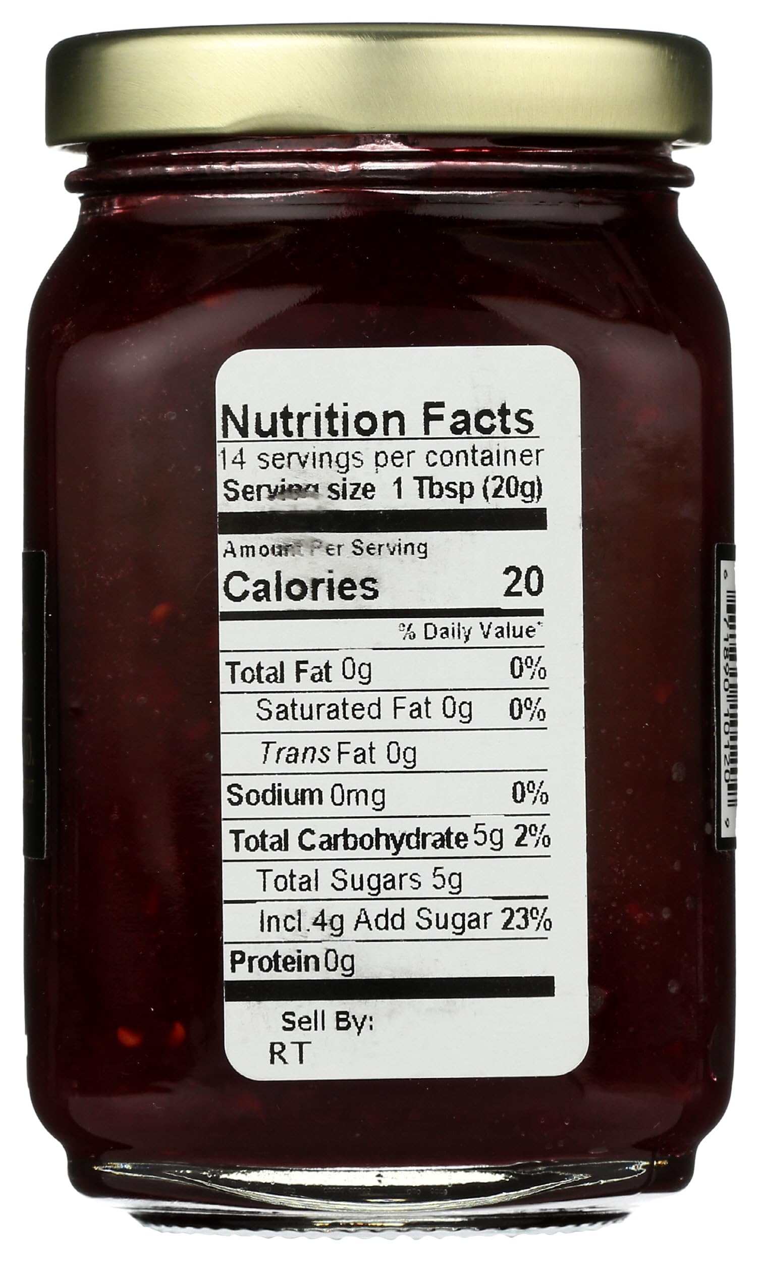 Mountain Fruit Co. open jar close-up showing vibrant raspberry color and freshness