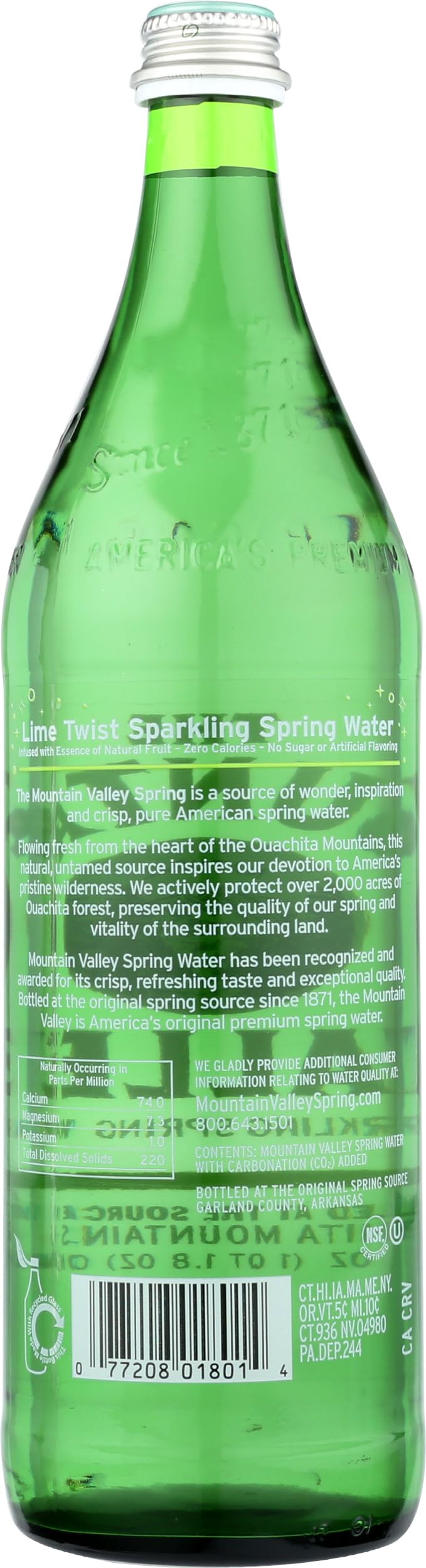 The Mountain Valley closeup of carbonation bubbles highlighting lively fizz and clean taste
