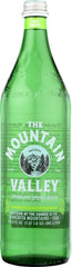 The Mountain Valley front bottle showing 33.8 fl oz and lime flavor, refreshing and convenient