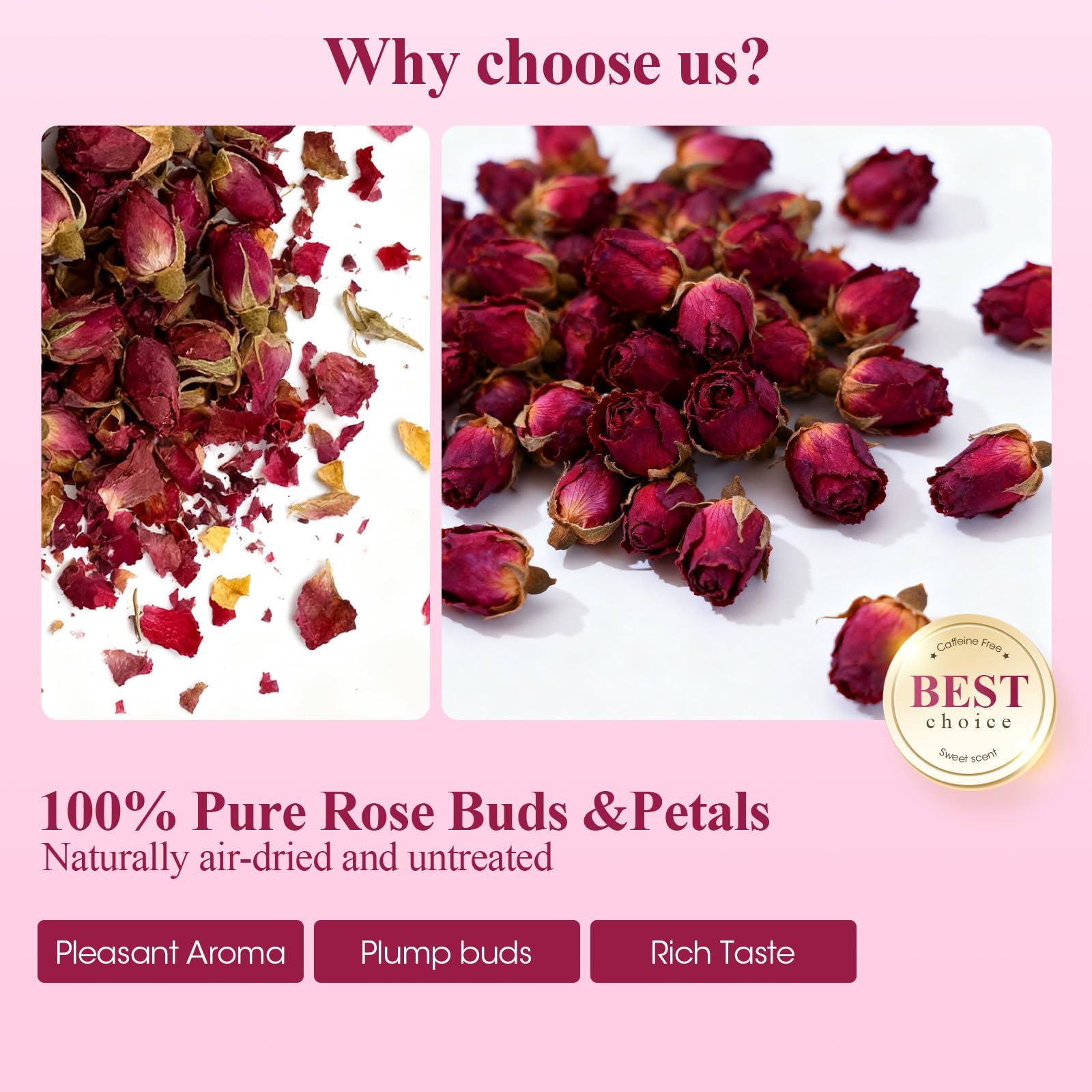 MQUPIN rosebuds in a bath sachet enhancing scent and relaxing soak