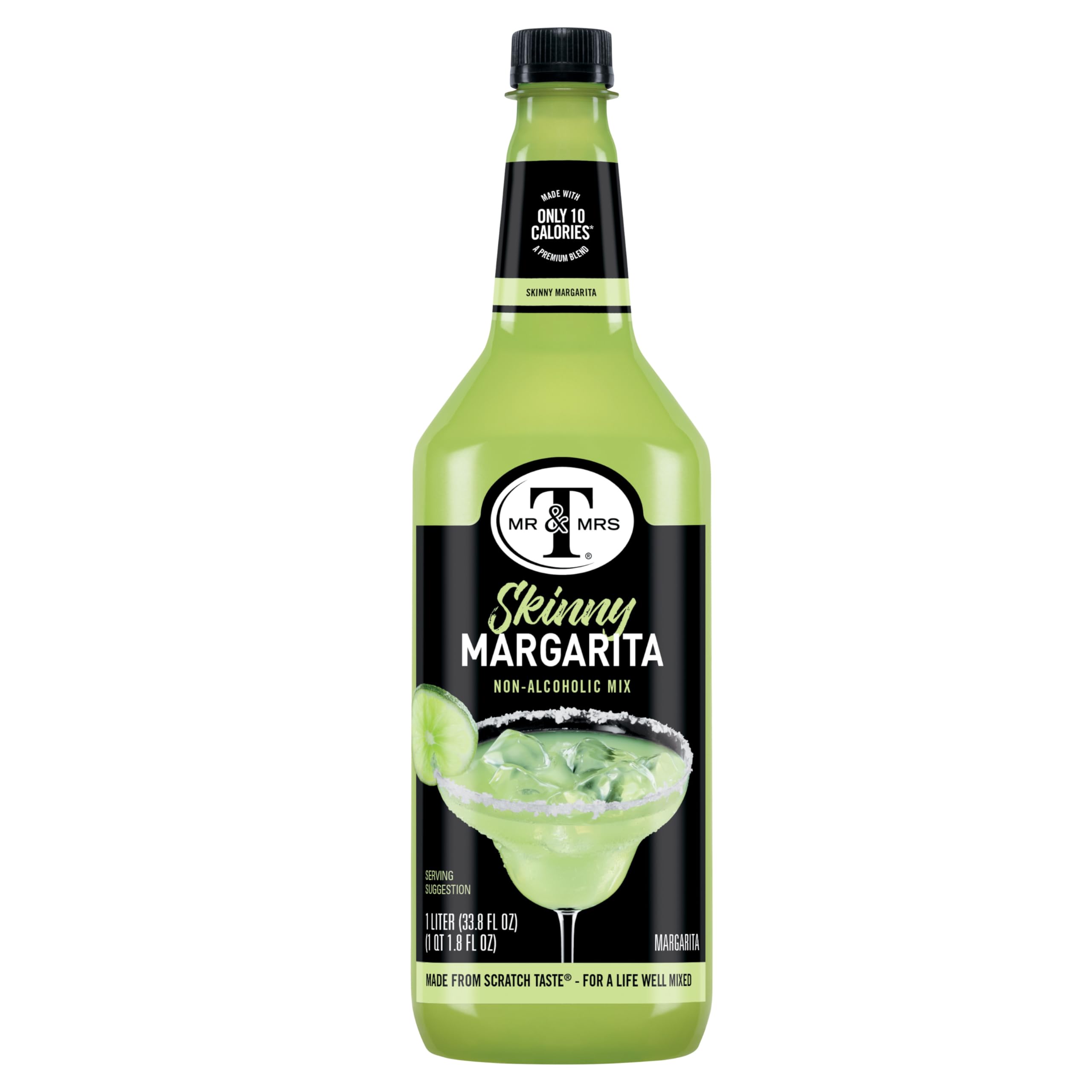Mr & Mrs T margarita glass with lime garnish showing balanced flavor benefit