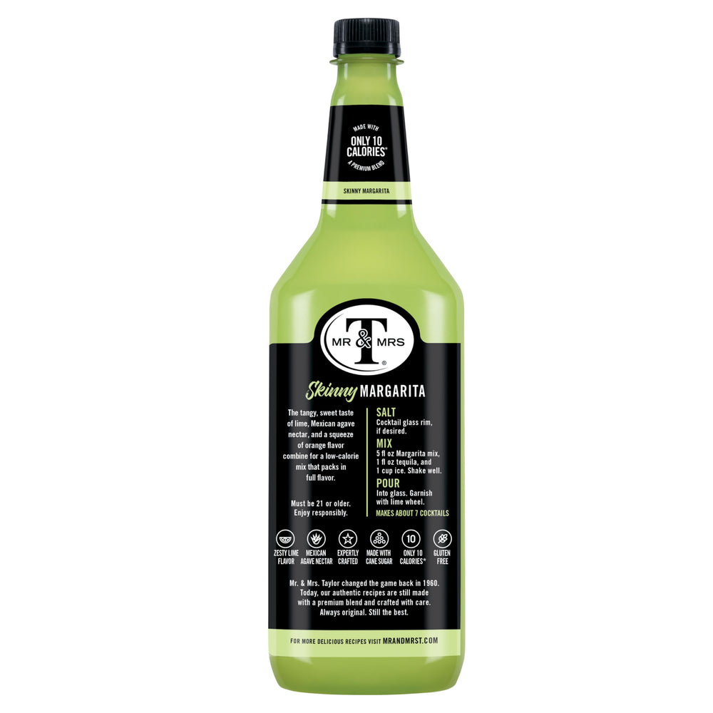 Mr & Mrs T arranged with lime and agave bottle showing real-ingredient benefit