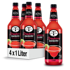 Mr & Mrs T front bottle showing strawberry daiquiri mix for quick cocktails