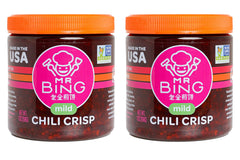 Mr Bing front packaging showing jar and vibrant chili crisp for quick recognition and appeal