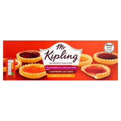 Mr Kipling jam tarts served on a plate for teatime showing ready-to-serve convenience