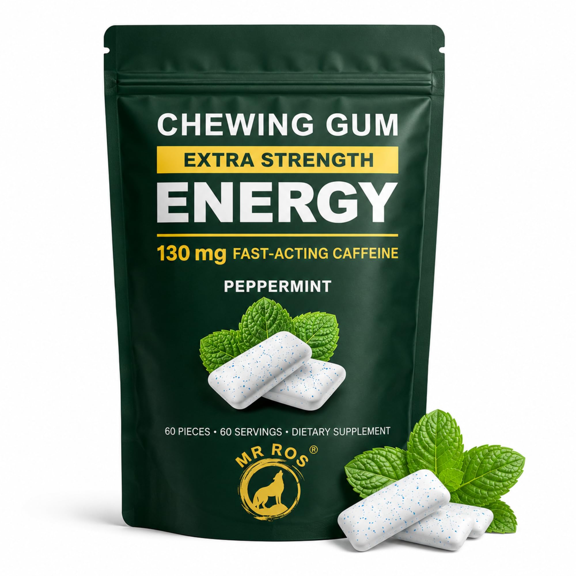mr ros front tin showing peppermint gum and brand, convenient portability