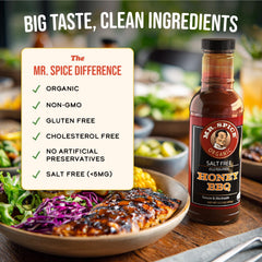 Mr. Spice brushed on ribs on grill delivering sticky smoky glaze