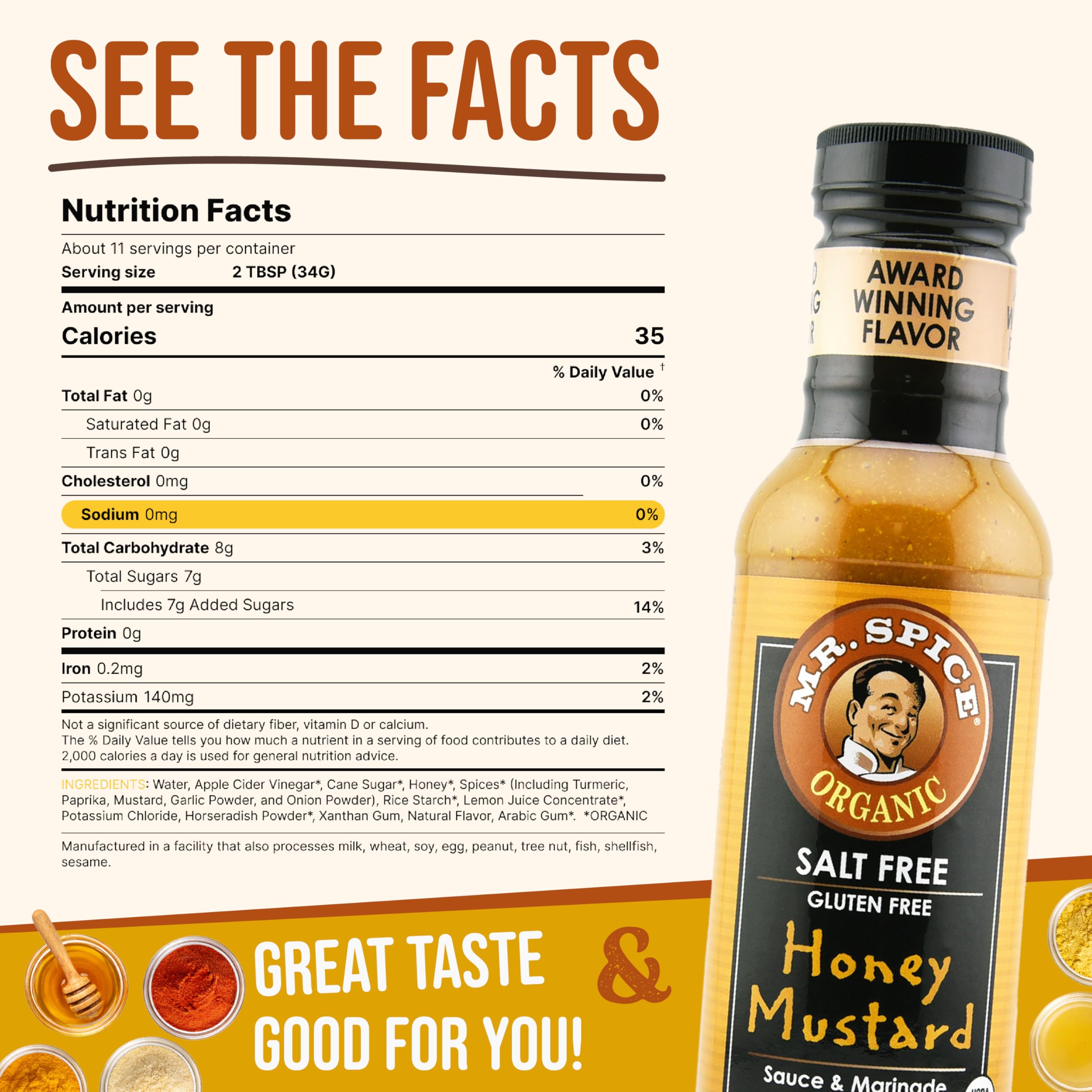 Mr. Spice close-up texture showing thick honey mustard consistency and rich color