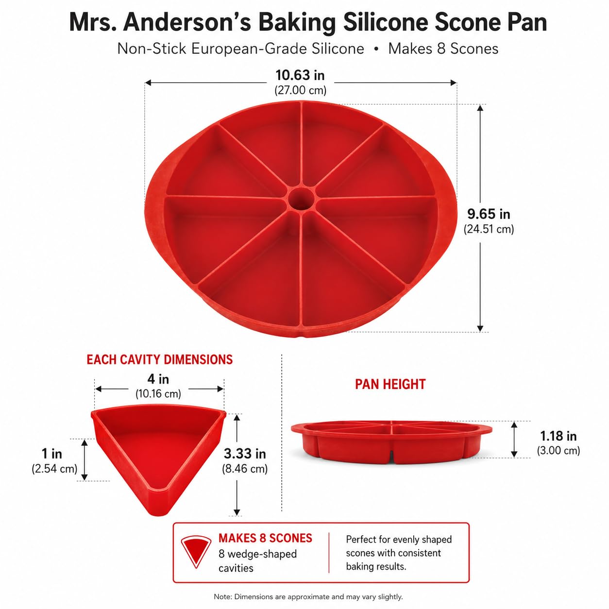 Mrs. Anderson's Baking pan filled with dough ready to bake, benefiting make-ahead convenience