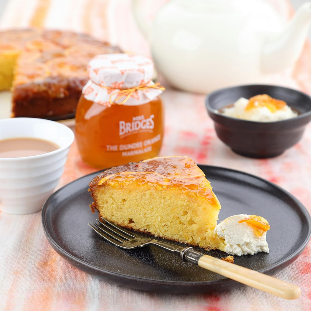 Mrs Bridges spread on toast in kitchen adding bright citrus flavor