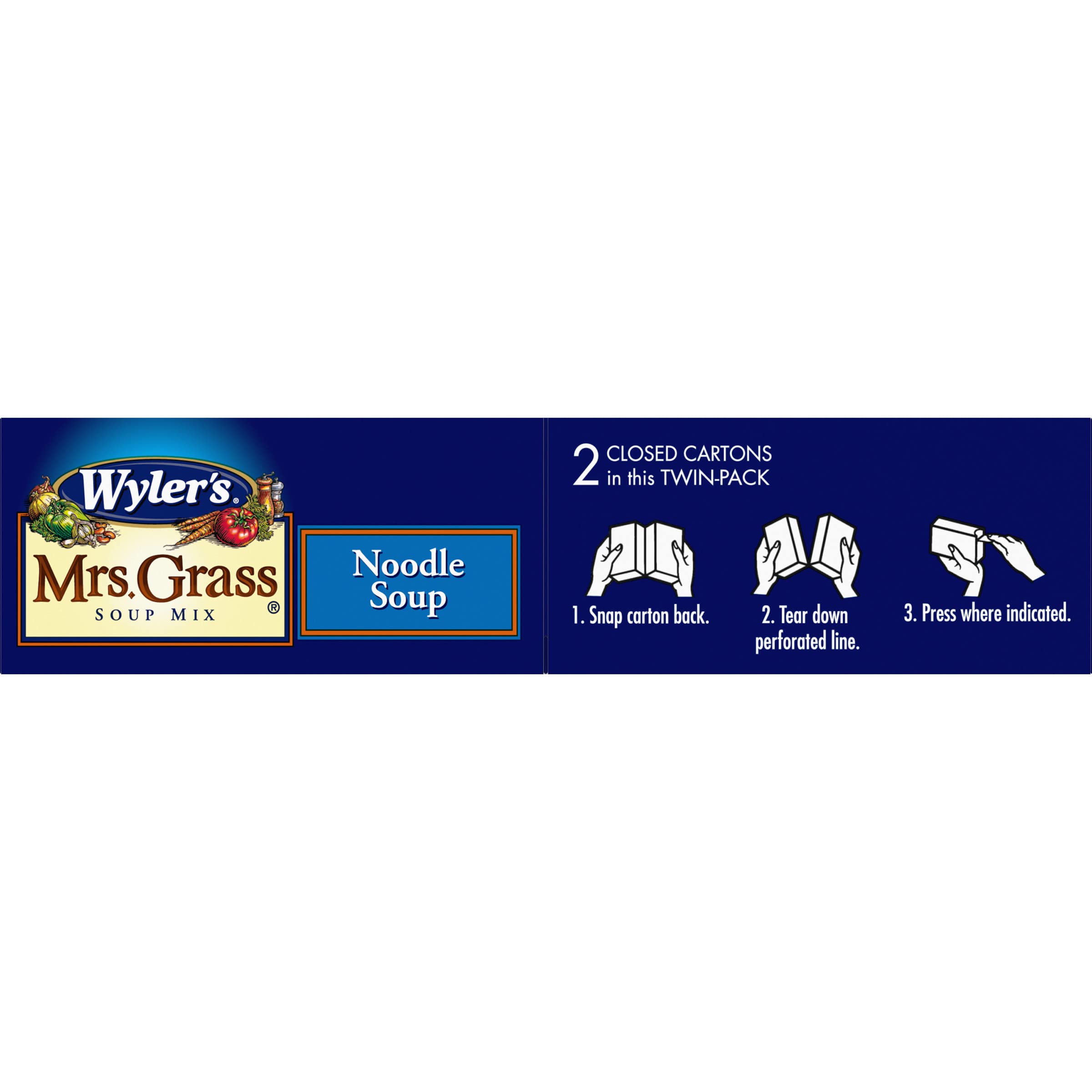 Mrs. Grass multipack on pantry shelf with other staples, long-term storage benefit