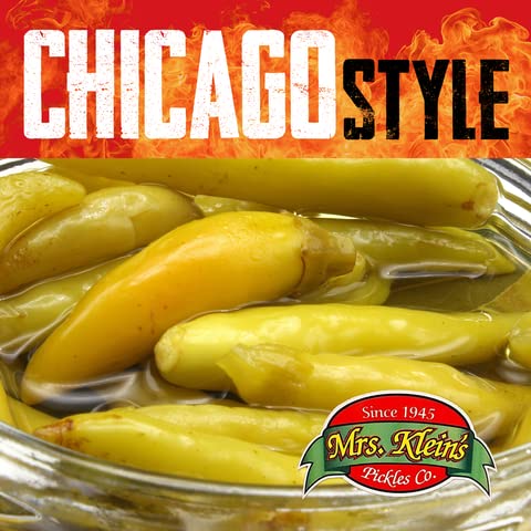 Mrs. Klein's sport peppers piled on a Chicago hot dog adding tang and spice to the bite