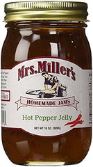 Mrs. Miller's front label on 18 oz jar showing product name and homemade look