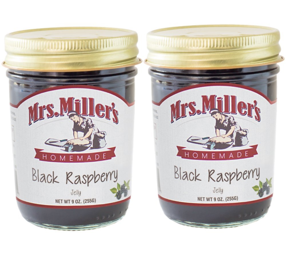 Mrs. Miller's front packaging showing two 8 oz jars and label for gifting benefit