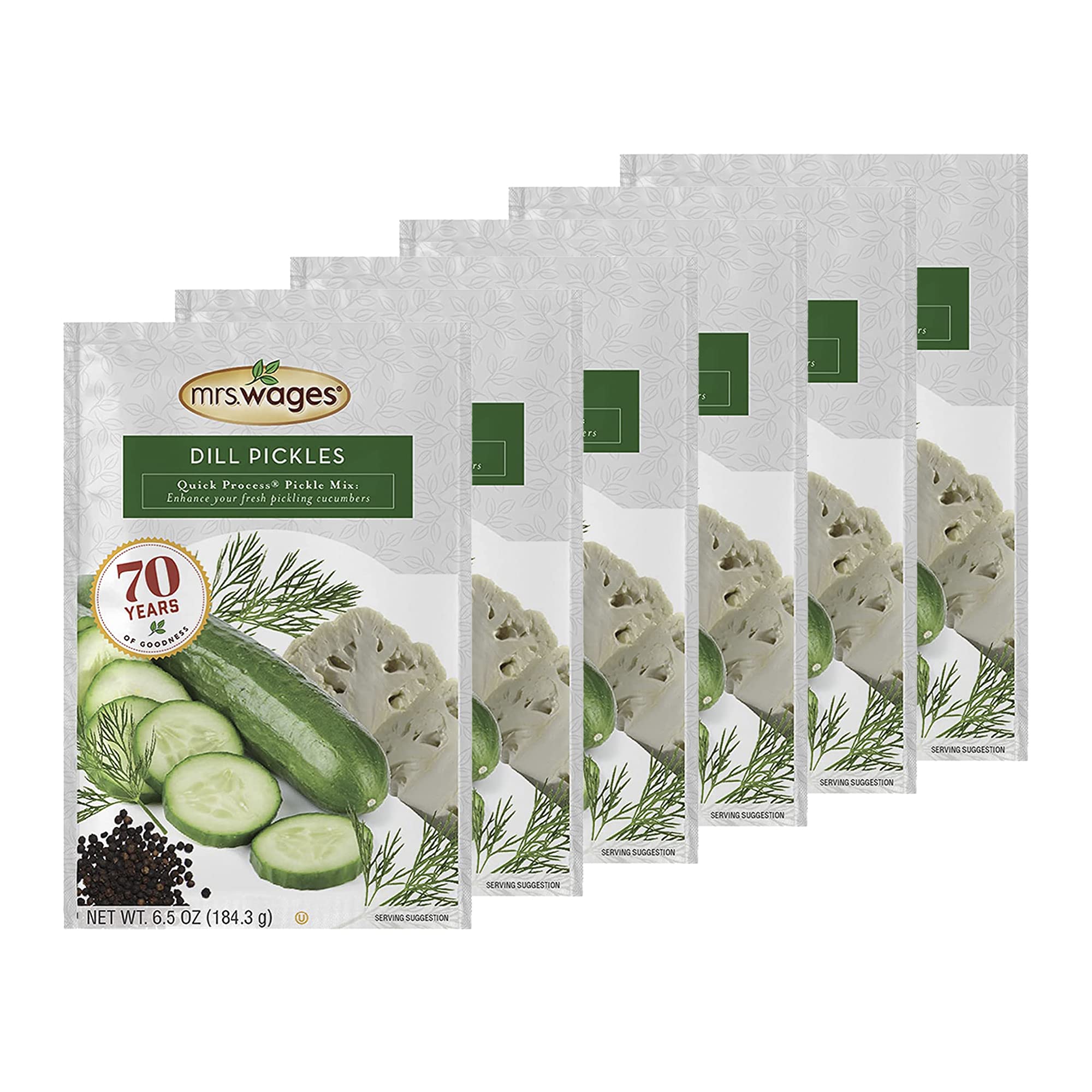 Mrs. Wages pouch front packaging showing product name and yield, convenient for canners