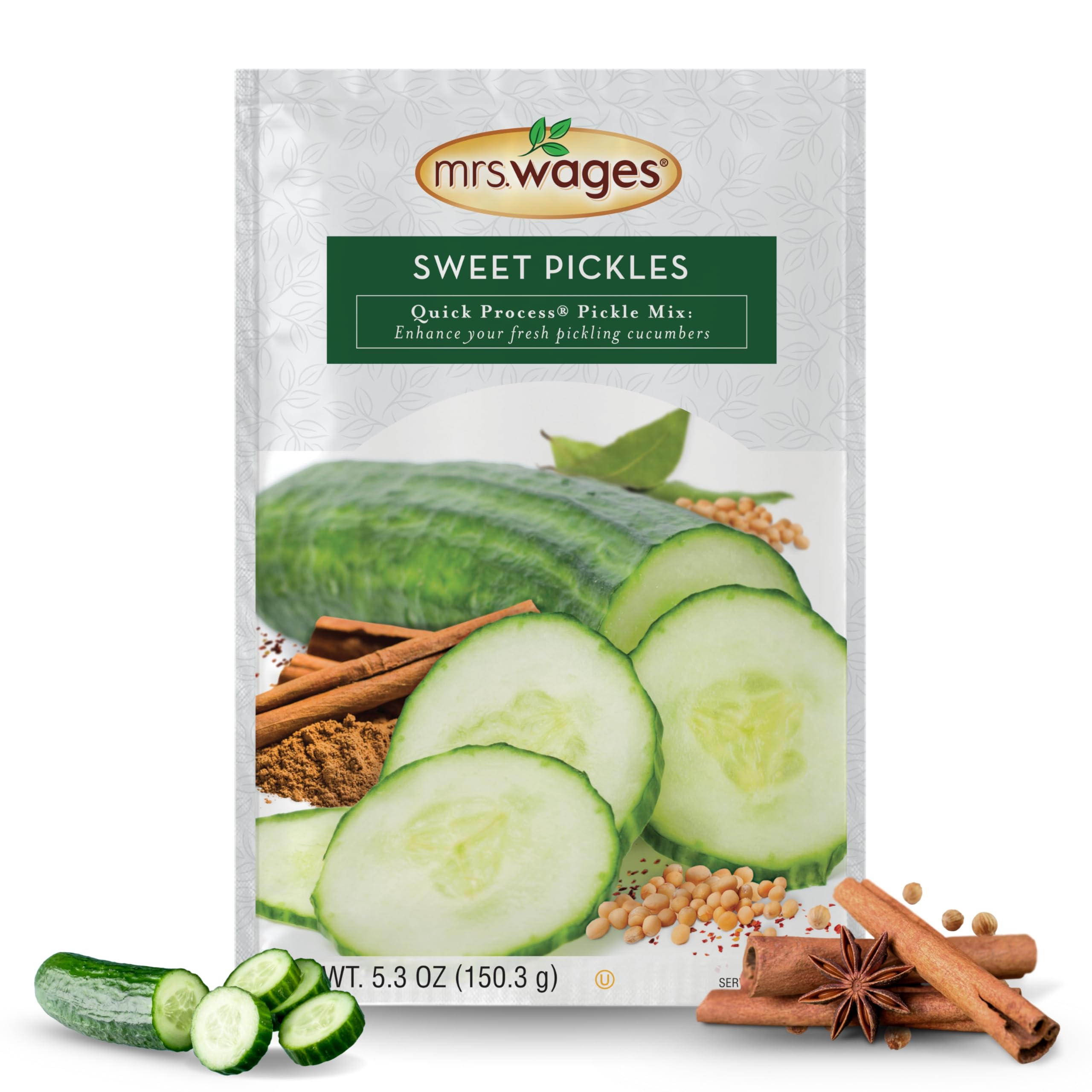 Mrs. Wages front packaging showing six 5.3 oz packets and product branding for easy purchasing
