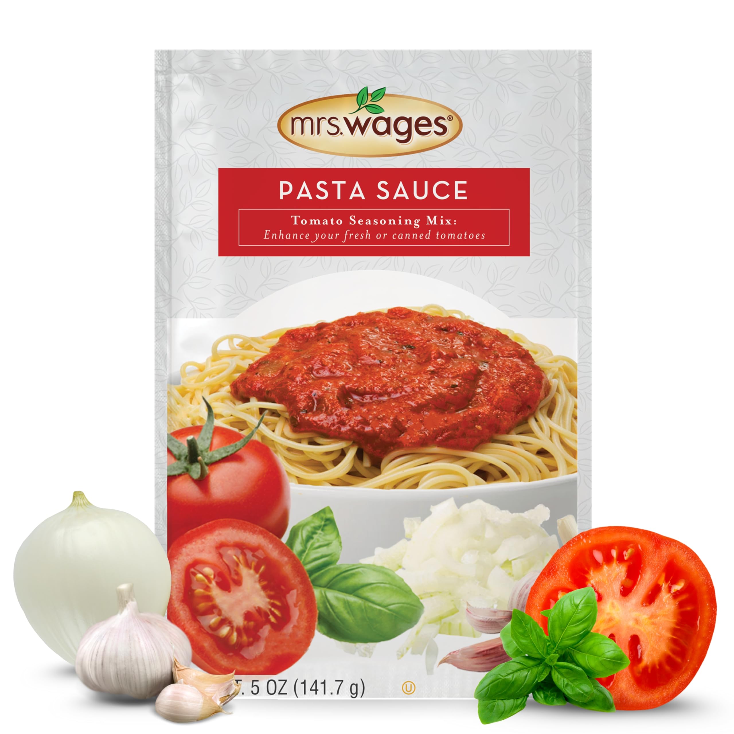 Mrs. Wages front packaging showing six 5 oz packets and product benefits