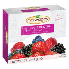 Mrs. Wages front packaging showing sugar-free pectin and benefits