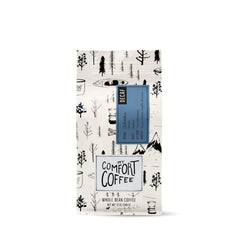 Mt. Comfort Coffee front packaging showing 12 oz bag and origin