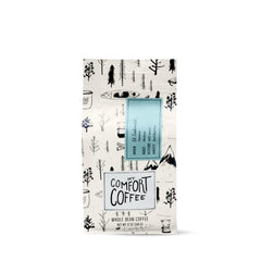 Mt. Comfort Coffee front packaging showing 12 oz bag and flavor notes for convenience