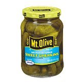 Mt. Olive jar front view showing label and sweet crunch benefit