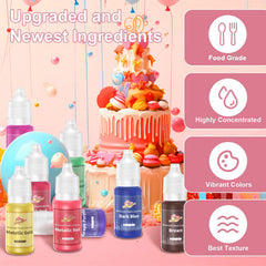 Mtcolors airbrush in use spraying cake to create smooth gradient and time savings