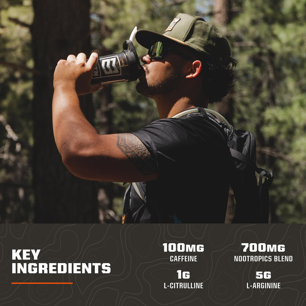 MTN OPS scoop with powder showing single-serving convenience and dosage