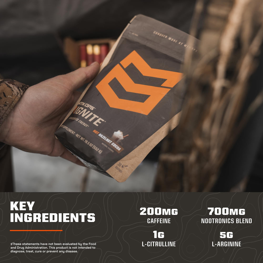 MTN OPS label detail highlighting ingredients and nitric oxide components