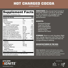 MTN OPS scoop measuring one serving to show precise caffeine and ingredient control