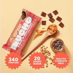 Mucho ingredients and nutrition label displaying clean ingredients and vitamins