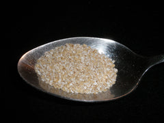 Mulberry Lane Farms oat bran opened sack top view, highlights easy scooping convenience