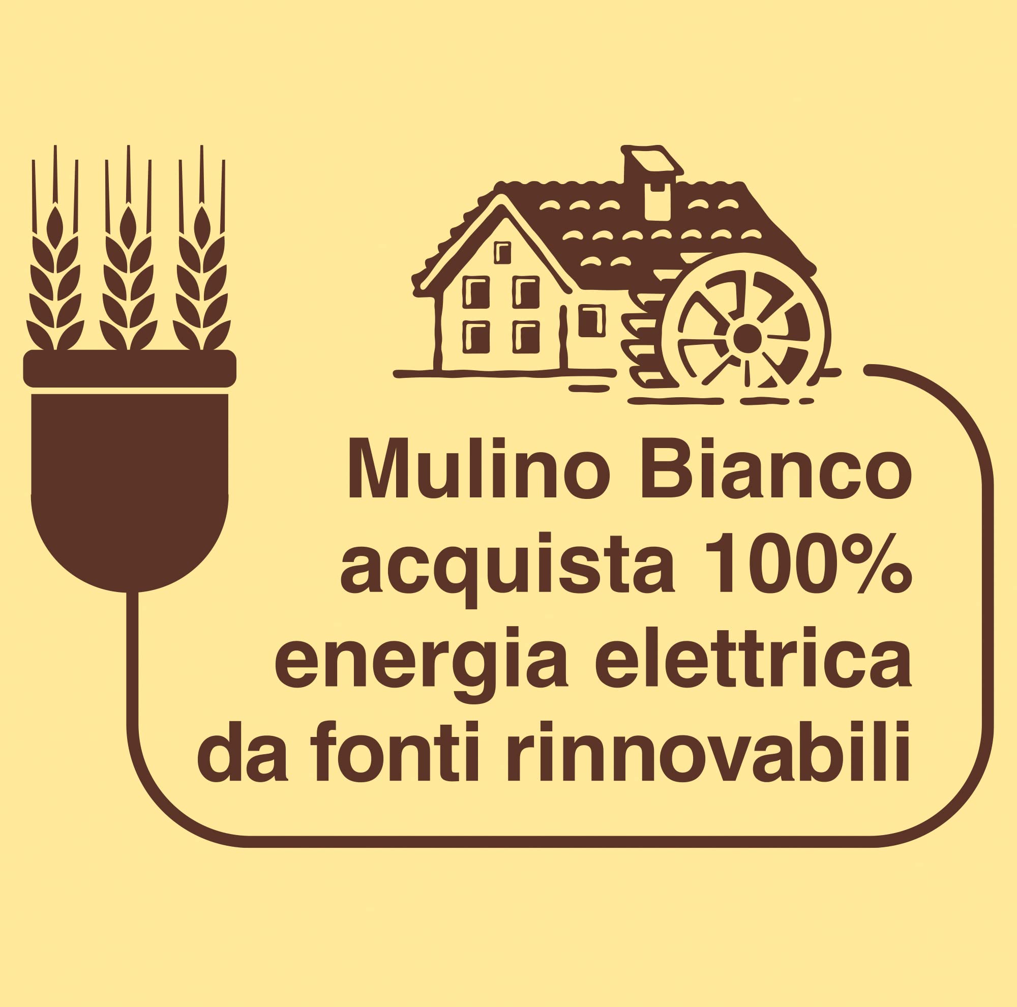 Mulino Bianco ingredient label highlighting sustainable flour and no palm oil benefit