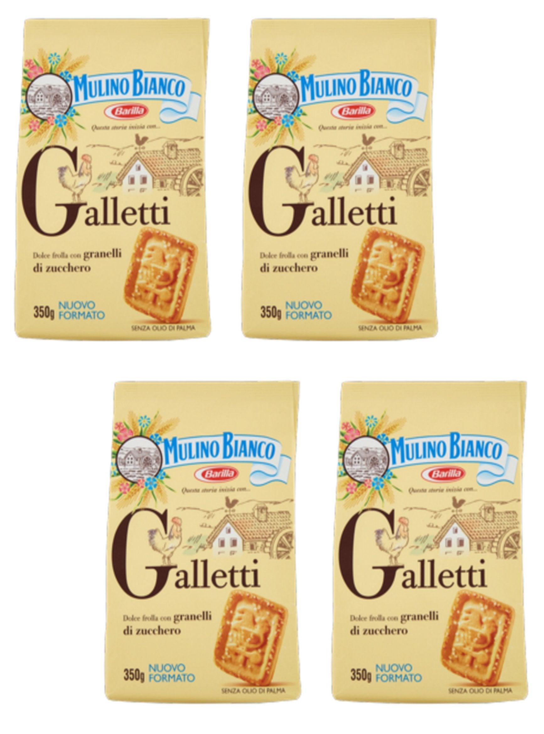 Mulino Bianco front packaging showing product and Italian origin benefits