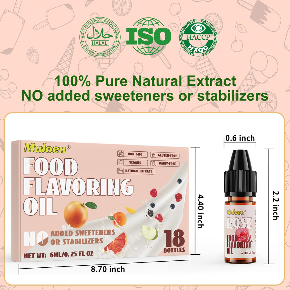 Muloen bottle being added to batter for consistent flavoring