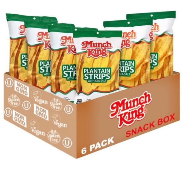 Munch King close-up of crispy plantain strip texture illustrating extra crunch and quality