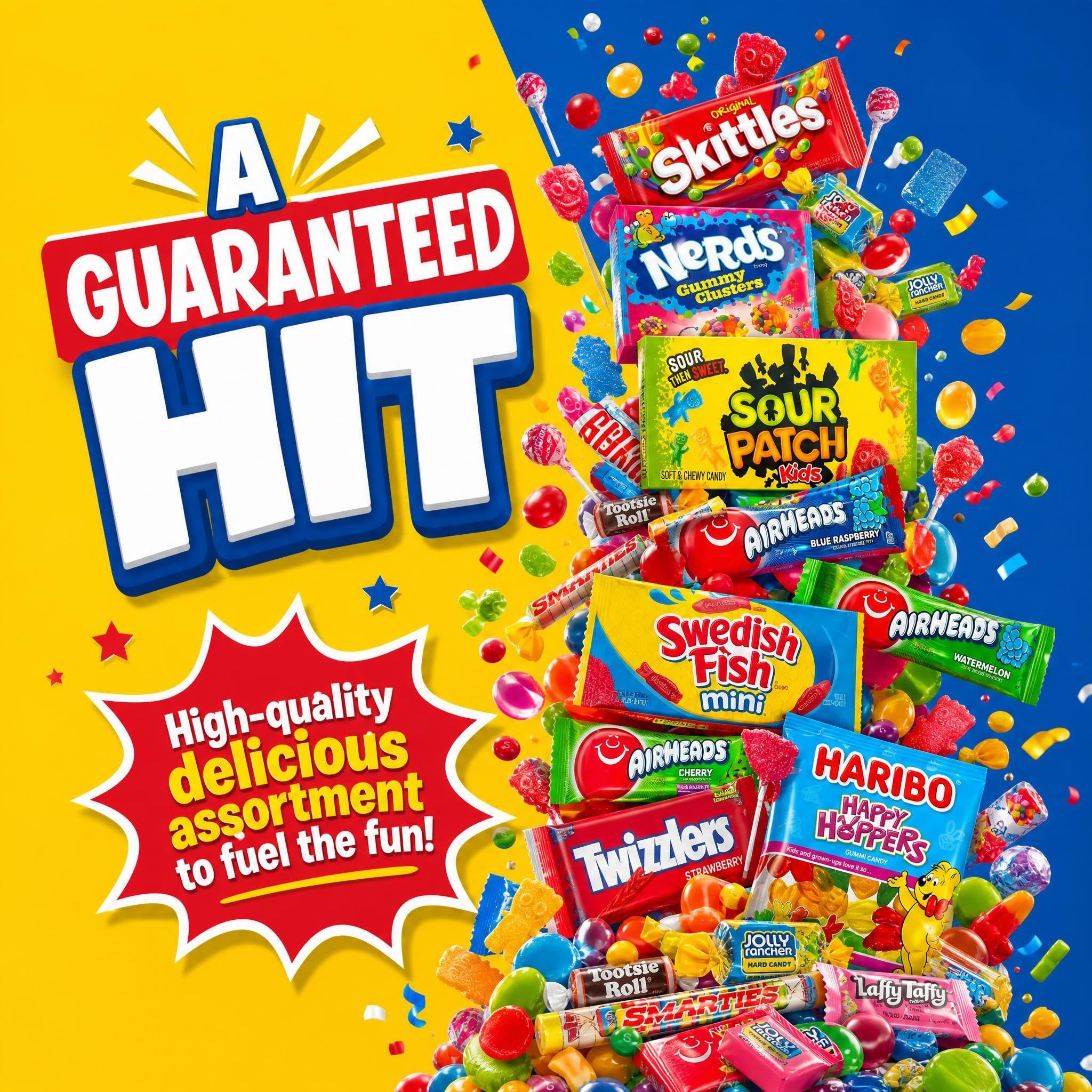 munchbox overhead view of colorful mix showing visual appeal for events