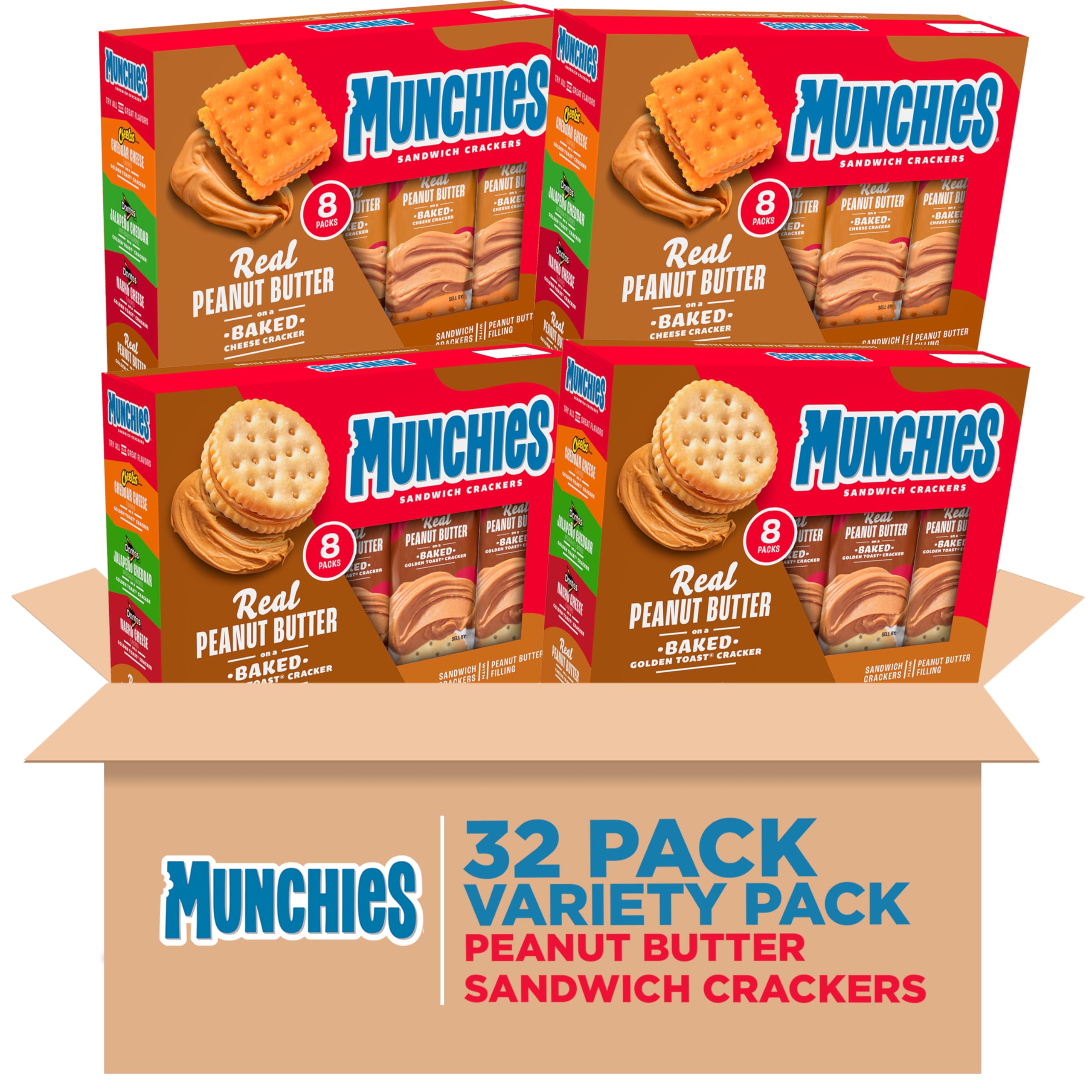 Munchies front packaging showing variety pack and portable benefit