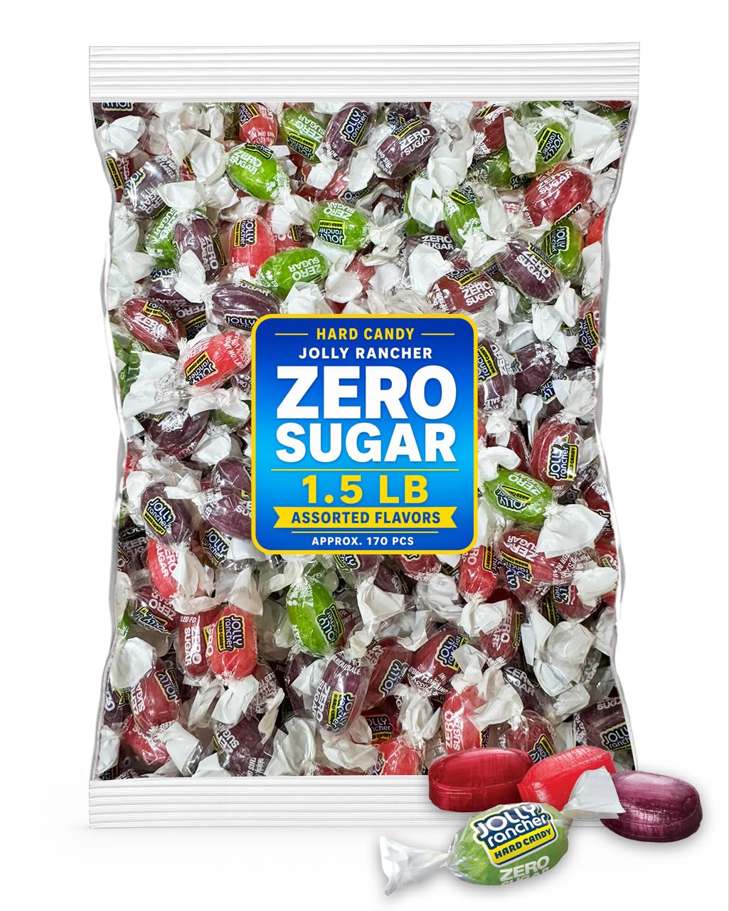 Munchique Jolly R front packaging showing bulk bag and labeling benefit of convenience