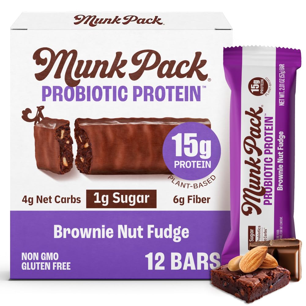 Munk Pack front packaging showing keto-friendly brownie nut fudge benefit