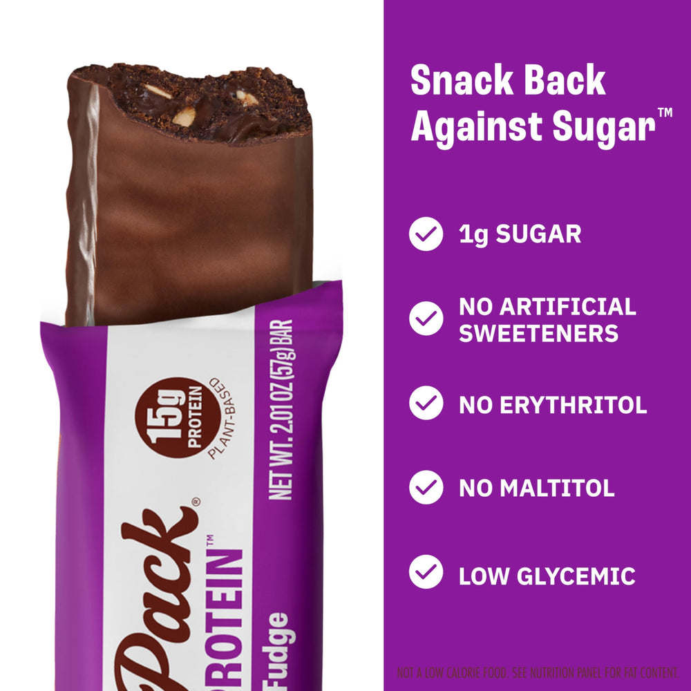Munk Pack nutrition label detail highlighting 15g protein and 1g sugar benefit