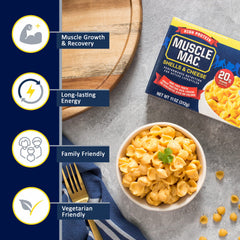 MUSCLE MAC cooked shells in bowl showcasing creamy cheese and fast meal benefit