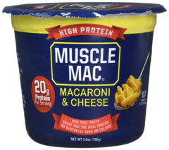 MUSCLE MAC cup opened and ready to eat demonstrating quick preparation