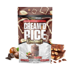 Musclesport Cream'd Rice front packaging showing servings and flavor inclusions for easy selection