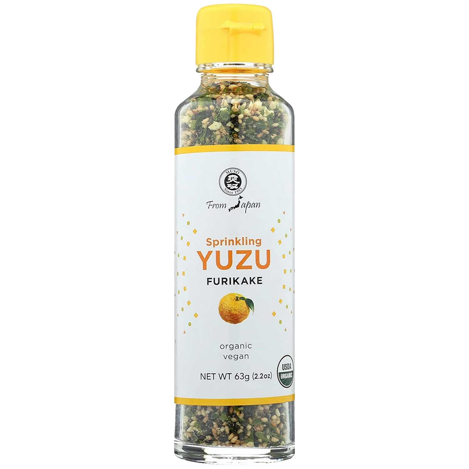Muso From Japan front packaging showing organic label and yuzu benefit