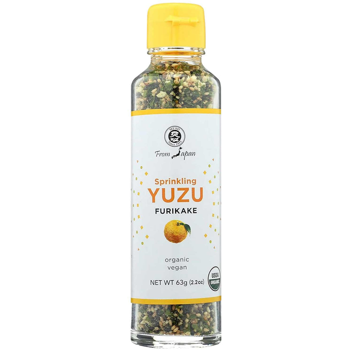 Muso From Japan front packaging showing organic label and yuzu benefit