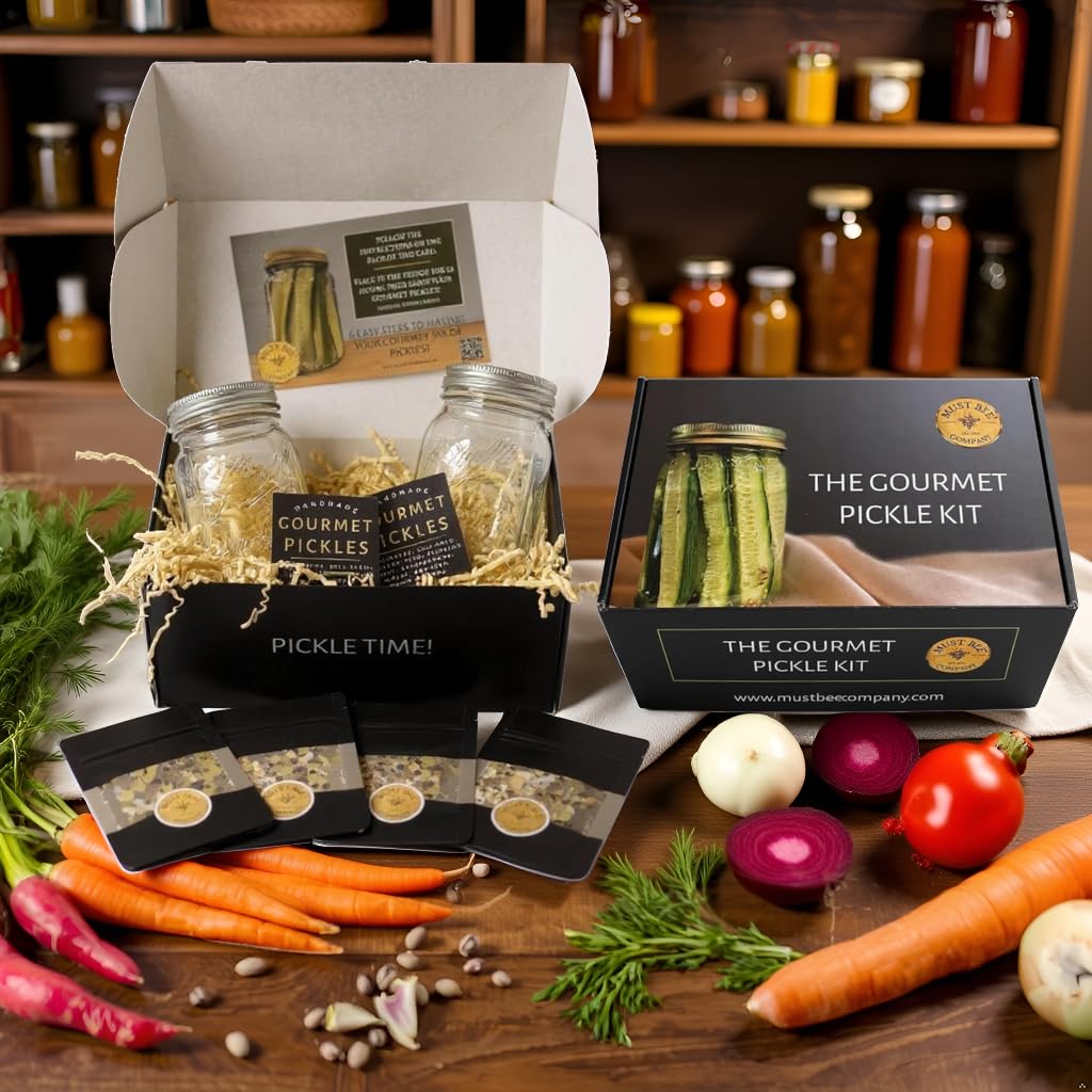 MUST BEE kit staged in kitchen to inspire homemade pickling
