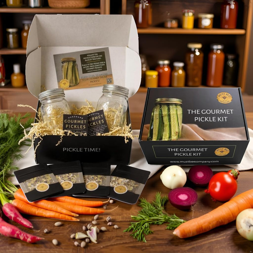 MUST BEE kit staged in kitchen to inspire homemade pickling