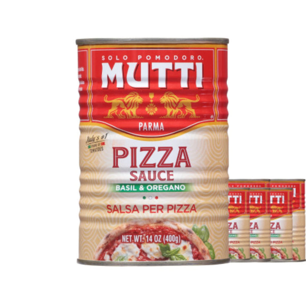 Mutti front can showing label and size for easy identification and trust