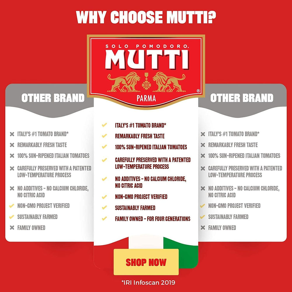 Mutti texture surface detail showing silky consistency for smooth sauces