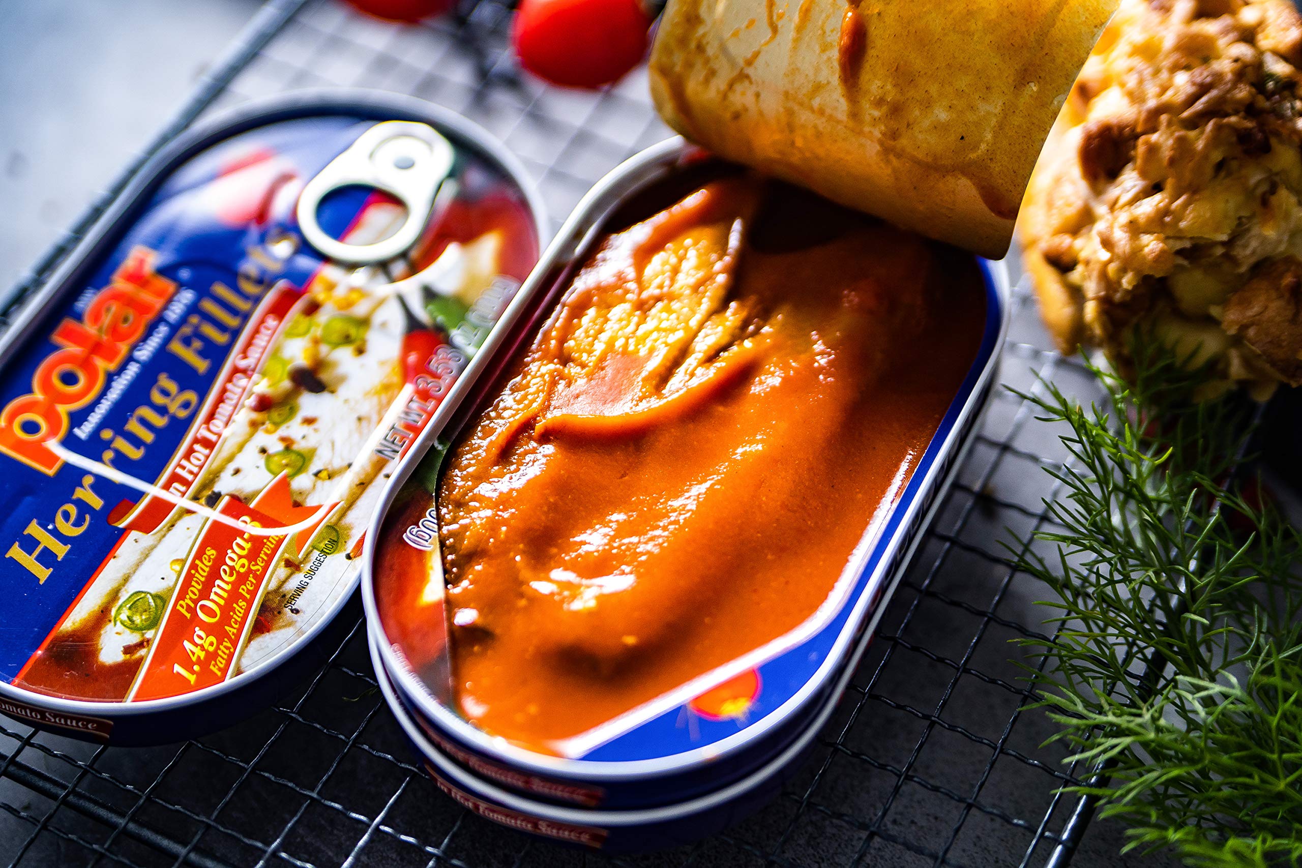 MW Polar open tin served on toast showing ready-to-eat use and quick meal option